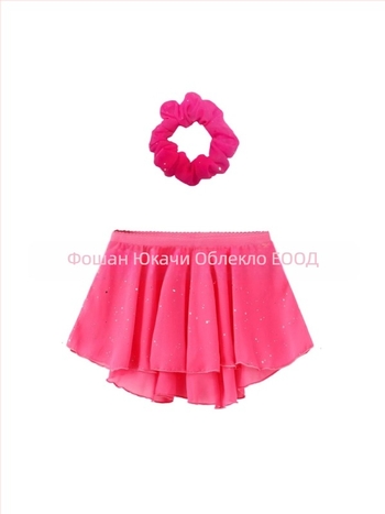 Детска балетна пола за тренировка (за деца 3–8 г.; лято 2025; полиестер 100%; мека обработка; за тренировки)