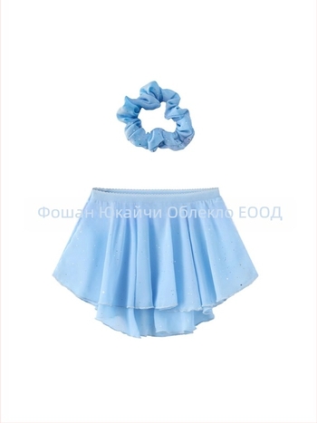 Детска балетна пола за тренировка (за деца 3–8 г.; лято 2025; полиестер 100%; мека обработка; за тренировки)