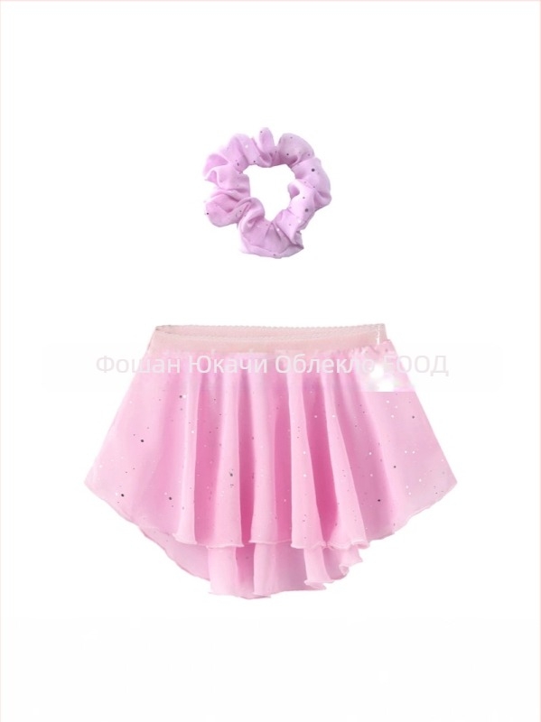 Детска балетна пола за тренировка (за деца 3–8 г.; лято 2025; полиестер 100%; мека обработка; за тренировки)