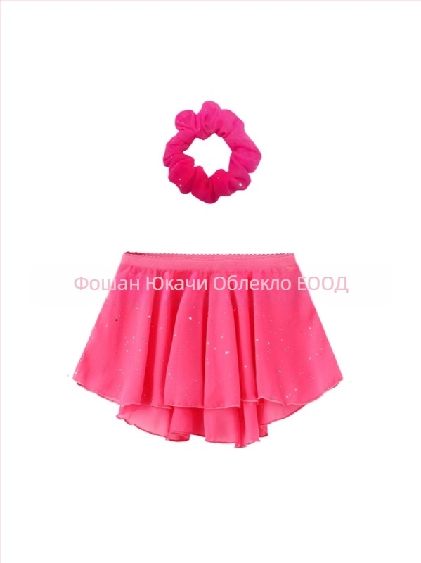 Детска балетна пола за тренировка (за деца 3–8 г.; лято 2025; полиестер 100%; мека обработка; за тренировки)