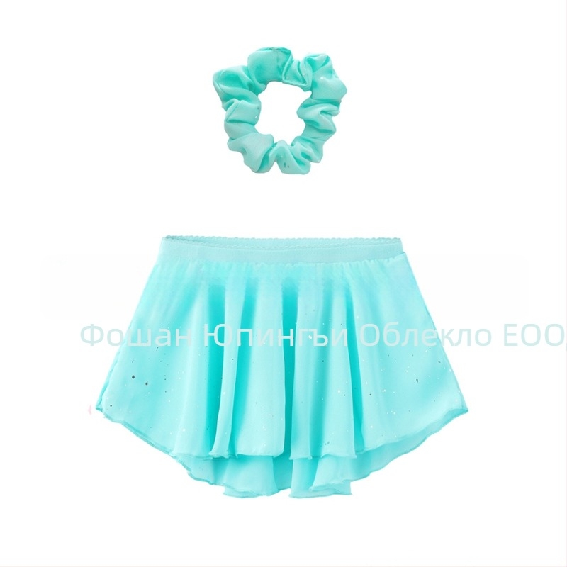 Детска балетна пола за тренировка (за деца 3–8 г.; лято 2025; полиестер 100%; мека обработка; за тренировки)