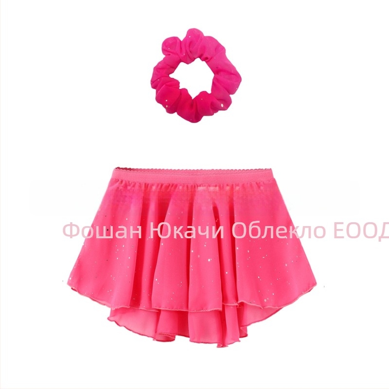 Детска балетна пола за тренировка (за деца 3–8 г.; лято 2025; полиестер 100%; мека обработка; за тренировки)