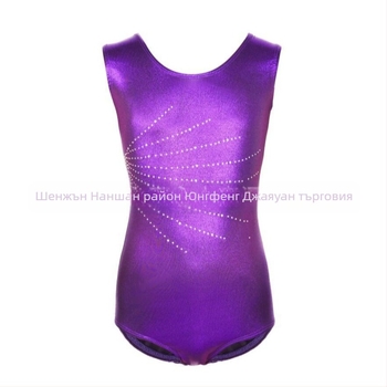 Балетно облекло за момичета с метален блясък, полиестер + еластан, за възраст 3–8 г., пролет и есен