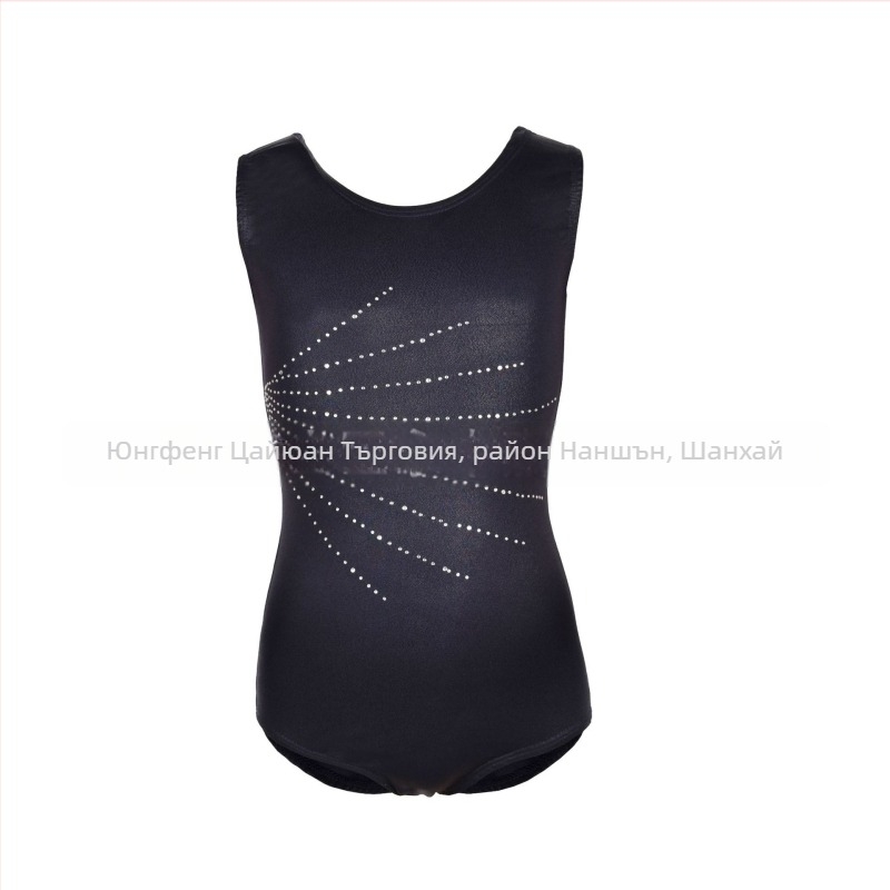 Балетно облекло за момичета с метален блясък, полиестер + еластан, за възраст 3–8 г., пролет и есен