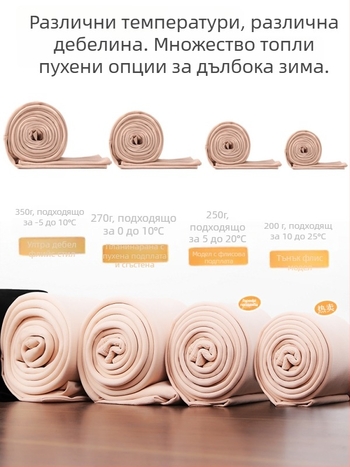 All-in-one термални панталони с подплата от флис, нейлон-спандекс смес 80–90%, дебели и топли, висока еластичност