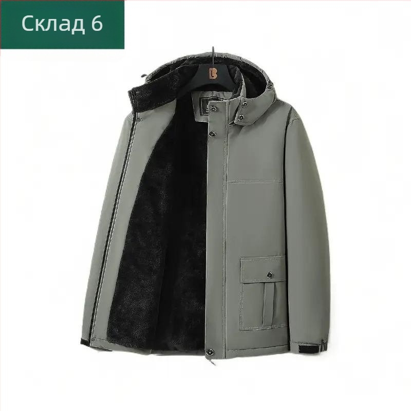 Зимно памучно палто за мъже, средна дължина, за мъже от средна възраст и възрастни