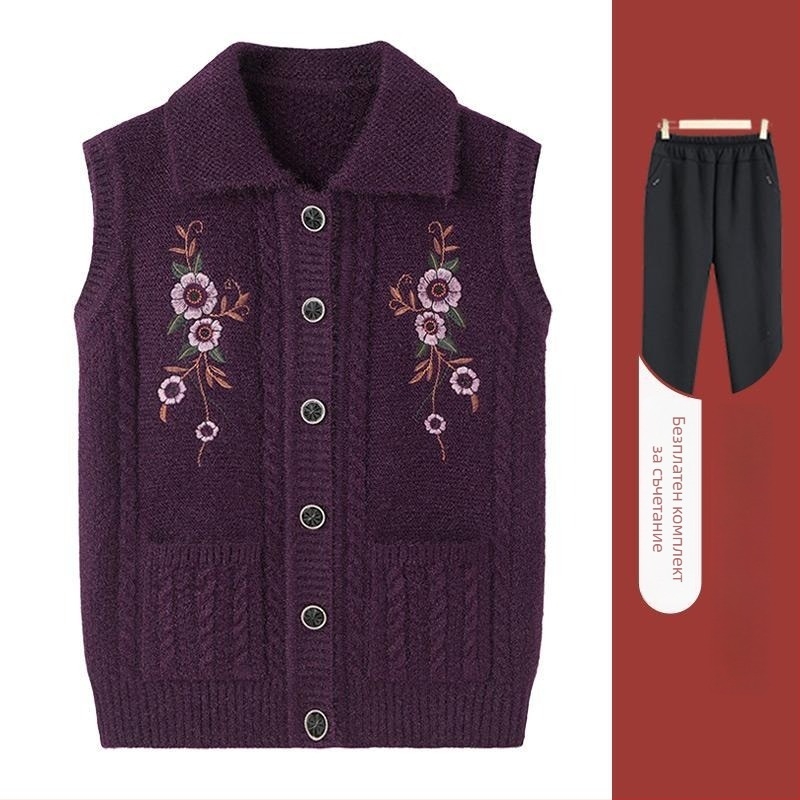 Зимна колекция 2025 за възрастни: плетена жилетка с качулка, свободна кройка, полиестер (>95%), елегантен градски стил