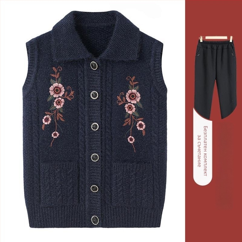 Зимна колекция 2025 за възрастни: плетена жилетка с качулка, свободна кройка, полиестер (>95%), елегантен градски стил