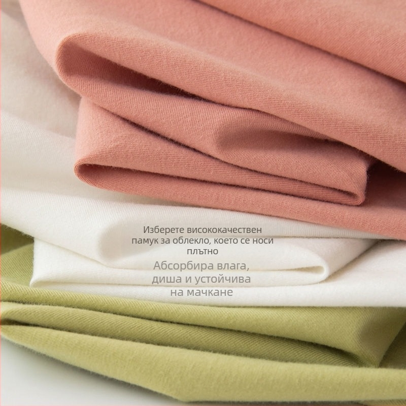 Женски есенен памучен комплект за базов слой, Slim Fit, тънък, еднослоен, 180–250 г/м²