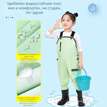 Детски водни панталони за игра във водата, PVC плат, дишащи, водоустойчиви, ветроустойчиви, унисекс, за море и плаж