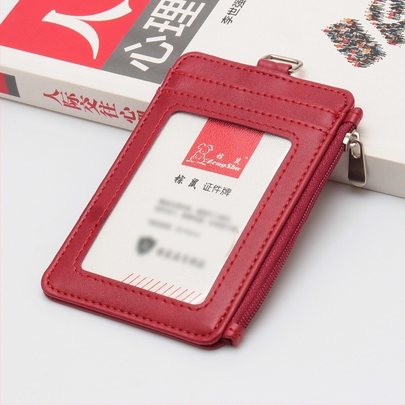 Държач за карти с PU кожа и шнур, много слотове, сгъваем, подходящ за ежедневна употреба, стил Cross-Border Trend