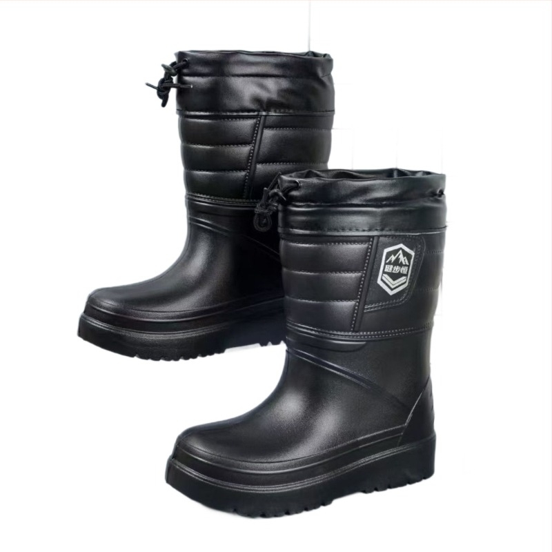 Снежни ботуши за мъже, водоустойчиви, противохлъзгащи, топли с изкуствен пух, EVA горна част и подметка (Външен: EVA; Подметка: EVA; Вътрешност: изкуствен пух)