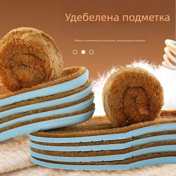 Зимни стелки за ботуши – флийс-линирани, дишащи, уплътнени; модел XY39; материал: Dali cotton + long hair crystal velvet; цял стелка; унисекс; персонализация налична