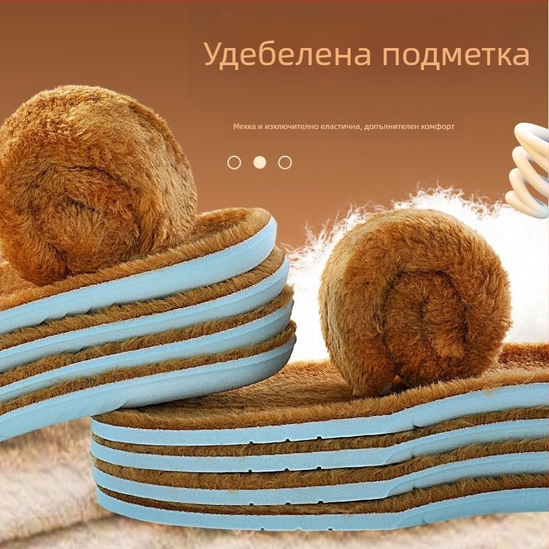 Зимни стелки за ботуши – флийс-линирани, дишащи, уплътнени; модел XY39; материал: Dali cotton + long hair crystal velvet; цял стелка; унисекс; персонализация налична