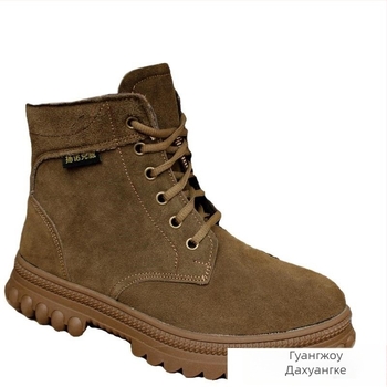 Мъжки ботуши Martin, подплатени с пух, екстра-дебела вълнена изолация, горна част от говеждо велур, гумена подметка