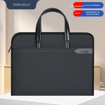 Star Kelly портфейл за документи от Oxford плат за офис — цип, прост и елегантен стил