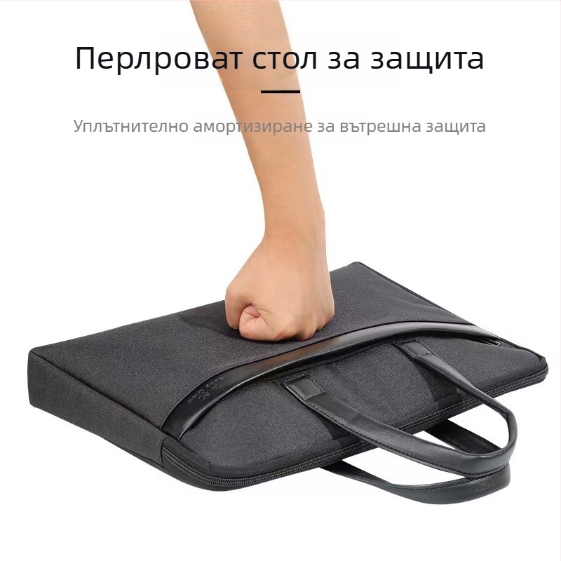 Мъжка делова чанта Haoxuan Stationery, платно, цип, 2 отделения, оксфорд платно