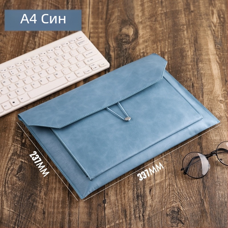 Culture of Yishan PU кожена бизнес папка за документи, въжен стил, наклонен дизайн