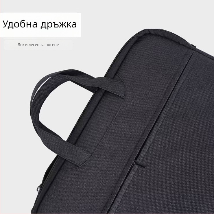 Делов портфейл за документи от оксфордски платно, водоустойчив офис чанта с 2 отделения и цип