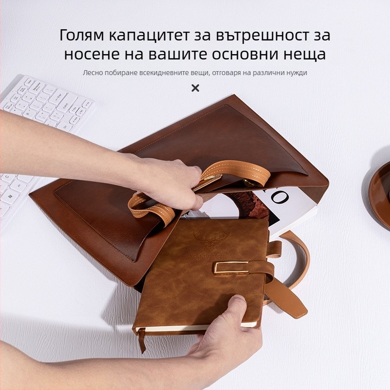 PU кожена A4 файл чанта - преносима делова чанта с триизмерен дизайн (Марка: Yicheng; Материал: PU; Стил: Преносим; Форма: Триизмерна)