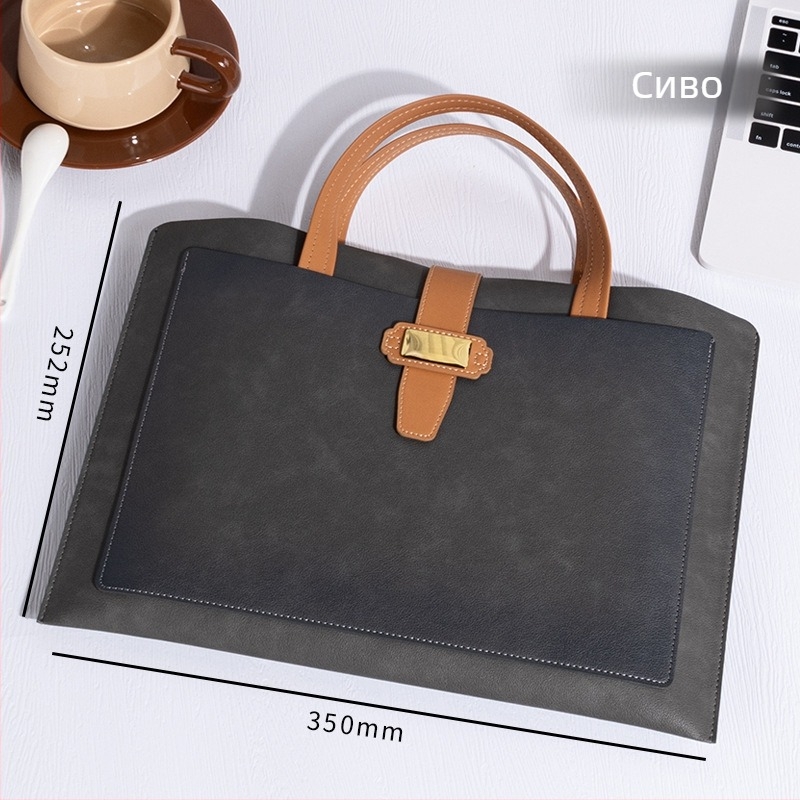 PU кожена A4 файл чанта - преносима делова чанта с триизмерен дизайн (Марка: Yicheng; Материал: PU; Стил: Преносим; Форма: Триизмерна)