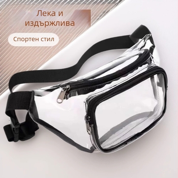 Tuesday PVC прозрачна чанта за талия за спорт, унисекс, за открито