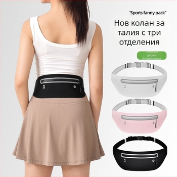 Спортна поясна чанта за мобилен телефон – Nylon Lycra, водоустойчива, ултралека, антибактериална, светлоотразителна