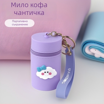 Силиконова чантичка за монети с аниме мотив, градски минимализъм, унисекс, водоустойчива и много лека