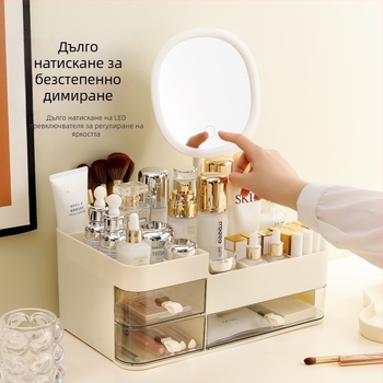 Кутия за козметика с чекмедже за бюро — органайзер за грижа за кожата и червила, пластмасова конструкция, печат на лого, персонализация