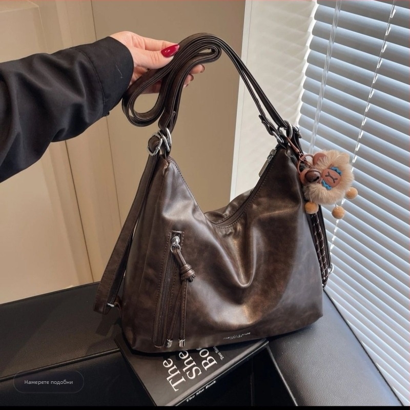 Унисекс Tote чанта от полиестер с PU подплата, за ежедневна употреба, пролет 2024 г.