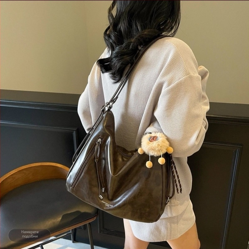 Унисекс Tote чанта от полиестер с PU подплата, за ежедневна употреба, пролет 2024 г.