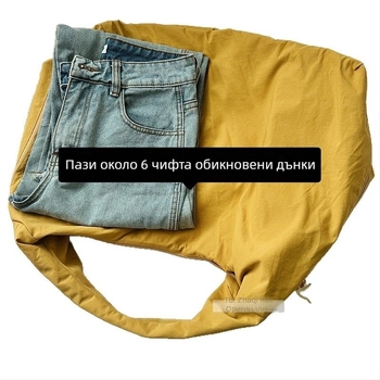 Найлонова Tote чанта за свободно време — мека конструкция, полиестерна подплата, вътрешен джоб с цип, една презрамка, корейски стил