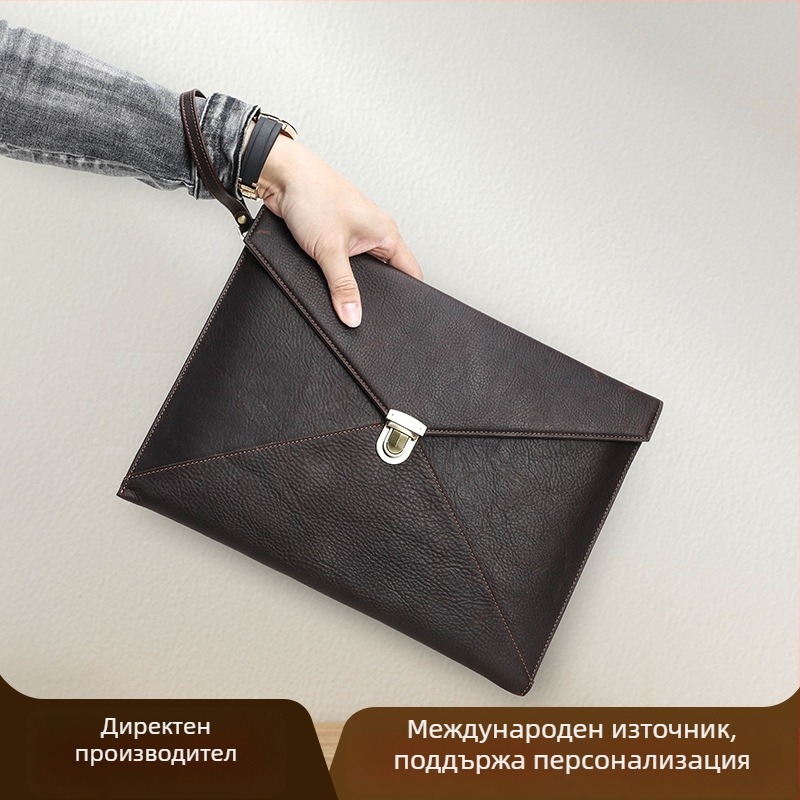 Кожен калъф за лаптоп за MacBook Pro и MacBook Air — стил плик, естествена говежда кожа