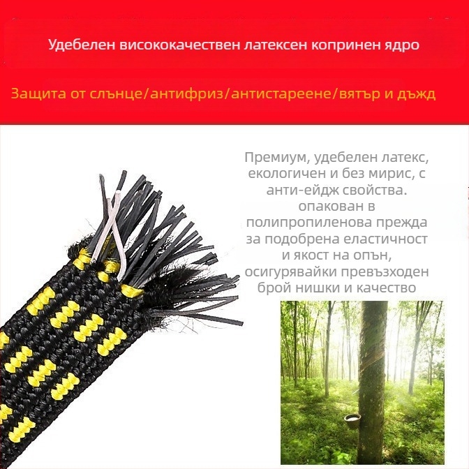 Стягаща лента от латексно полипропиленова нишка, персонализирана обработка, широко приложение