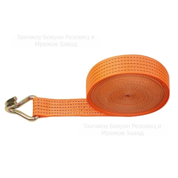 Лента за стягане от висококачествен полиестер с двойни куки за фиксиране на товари