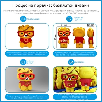 Силиконов ключодържател с карикатурен талисман, персонализиран 3D дизайн