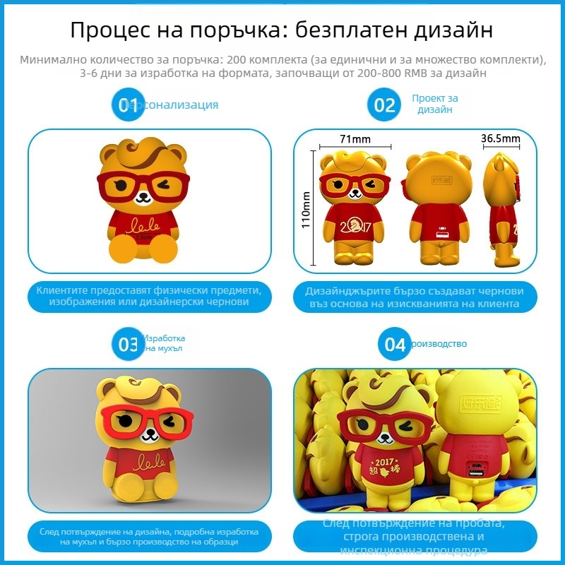 Силиконов ключодържател с карикатурен талисман, персонализиран 3D дизайн