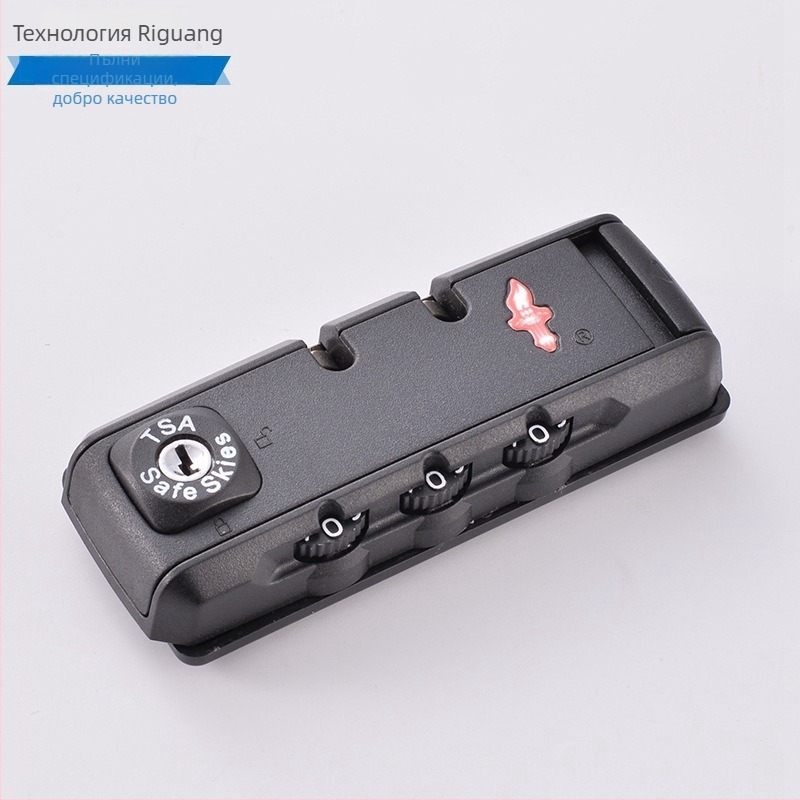 TSA багажна комбинационна заключваща брава, корпус от цинкова сплав и ABS компоненти, модел TSA-1001, числов код, дебелина на пръчката 4, разстояние между пръчките 21