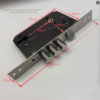 Механична брава, модел 8568, неръждаема стомана, подходяща за охранителни врати, вили и дървени врати, марка Juhongwei