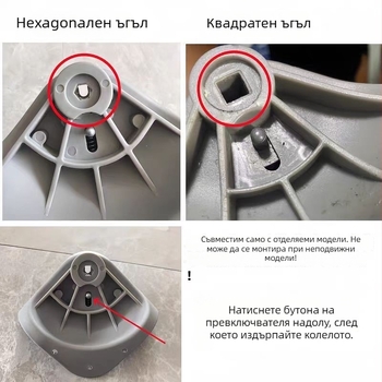 Универсални колела за багаж с шестостенна вложка, тихи колела (Материал: Пластмаса; Категория: Аксесоари за чанти)