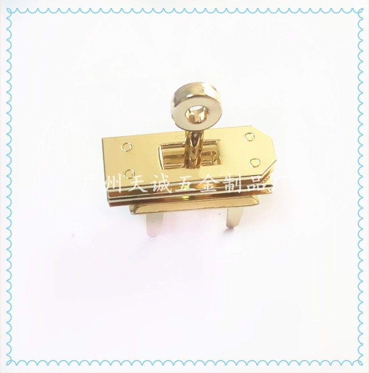 Комплект от три квадратни ключалки за чанти, цинкова сплав