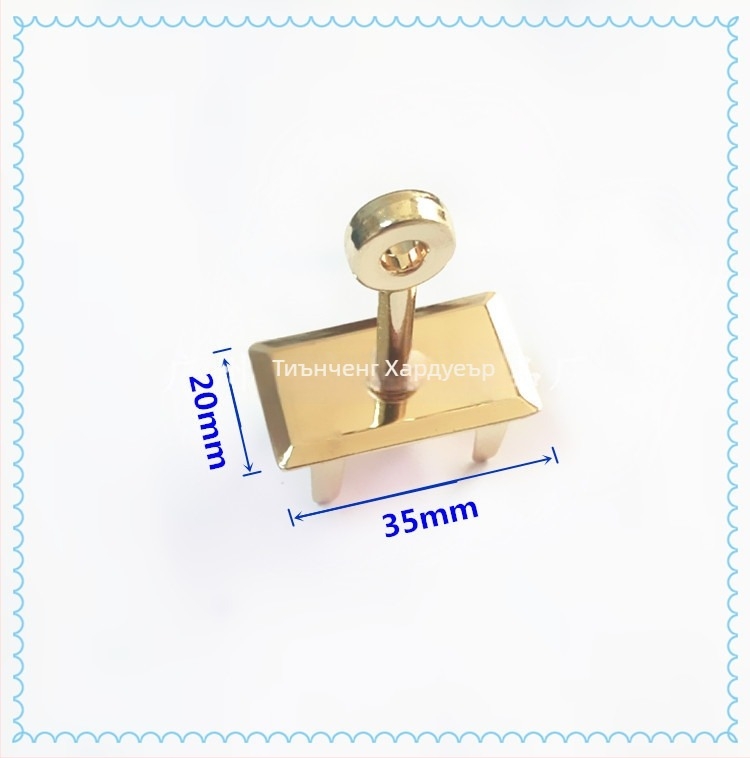 Комплект от три квадратни ключалки за чанти, цинкова сплав