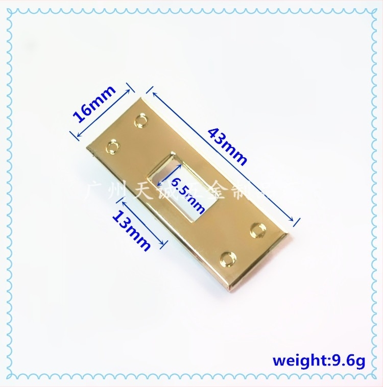 Комплект от три квадратни ключалки за чанти, цинкова сплав