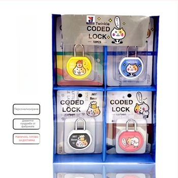 Мини паролна заключалка Jin Yi ABS, тегло 24 g, възможност за персонализация и печат на лого, подходяща за багаж, чанти и канцеларски изделия