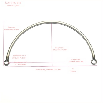 Метална дръжка за чанта с пръстен — Hand satchel модел, марка Jiansisi hardware, изработка по поръчка, подходяща за чанти и подаръчни кутии