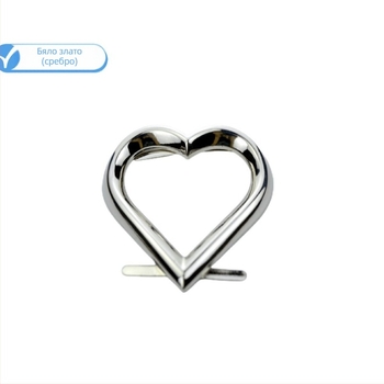 Аксесоари за чанта от метал – сърцевидна декоративна закопчалка – цинкова сплав – пролет 2024 – 1 кг