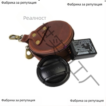 Чанта за безогледална камера с кожна презрамка за рамо, капачка за обектив, кутия за карта памет и кутия за батерии (Код: Aedyh7mj; Тип: Чанта за камера; Стил: Ръчна чанта; Категория: Фотографска чанта; За мъже)