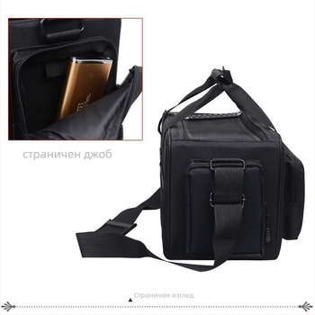 Чанта за фотоапарат за SLR — нейлонова, износоустойчива и намалява натоварването, с цип за затваряне, подвижна дръжка за носене, вътрешен джоб