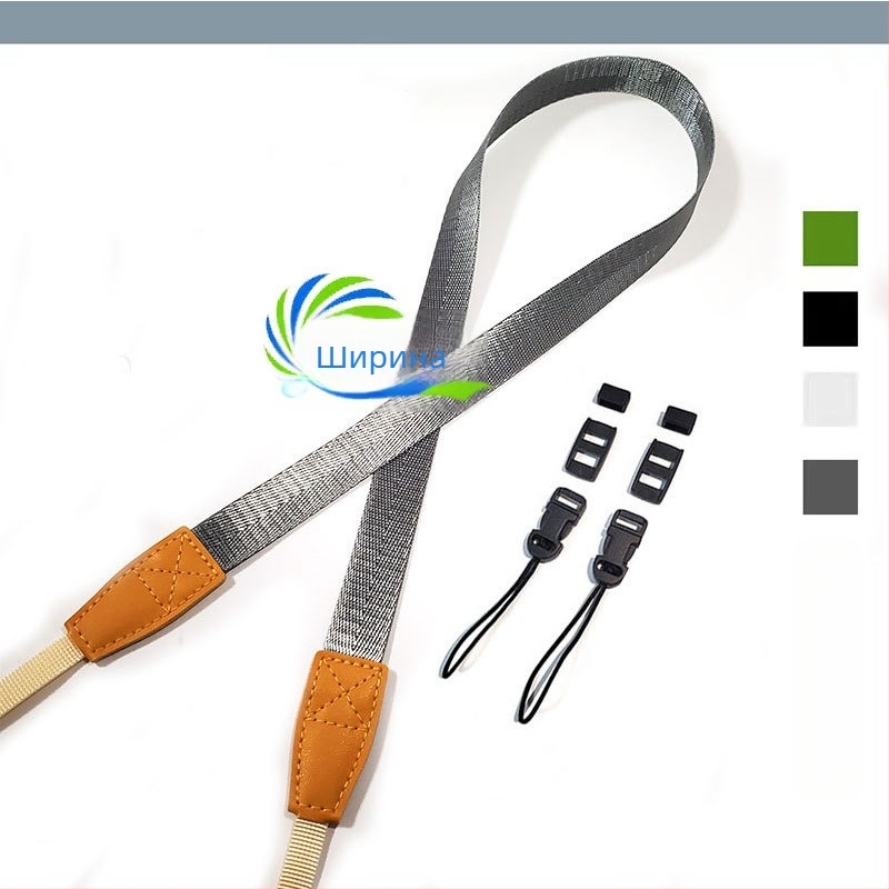 Многофункционална тясна презрамка за камера – регулируема дължина, полиестер, съвместима със Sony/Nikon/Canon и безогледални камери, модел 750d