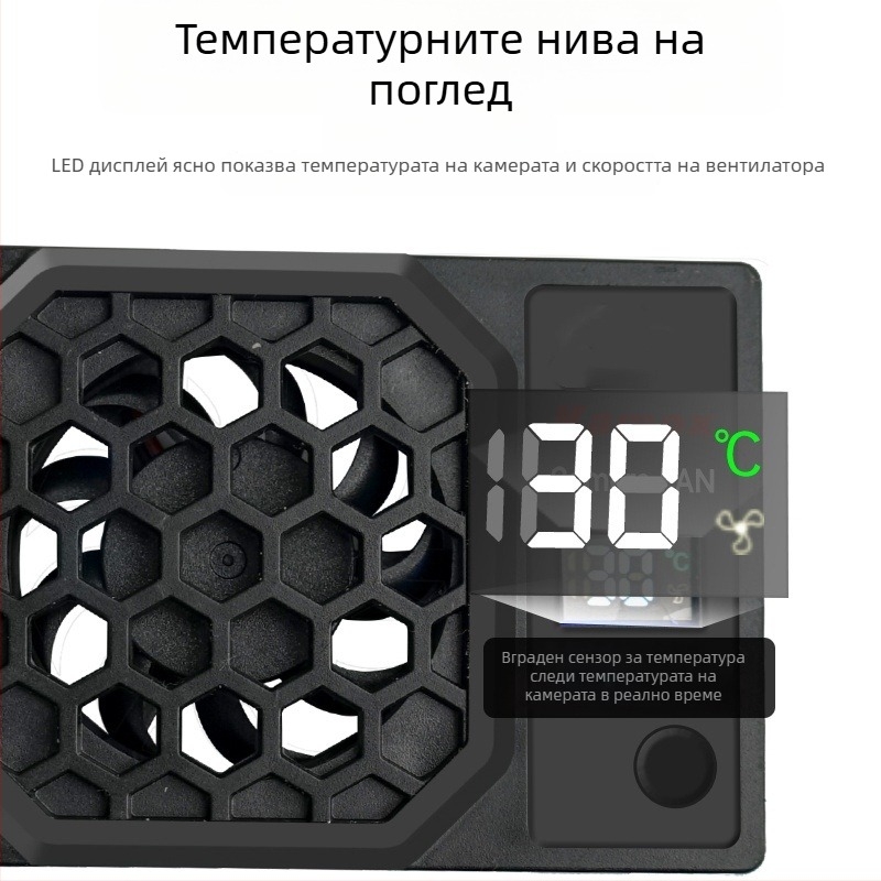 Полупроводников охладител за камера SY-0702 – 43 г, пластмаса, USB-C; съвместим със Sony, Fujifilm и Canon безогледални